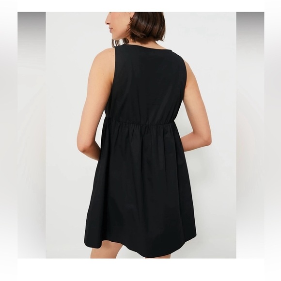 Pomander Place Porto Dress M NWT Black Sleeveless Mini Cotton Babydoll Style - Picture 4 of 12